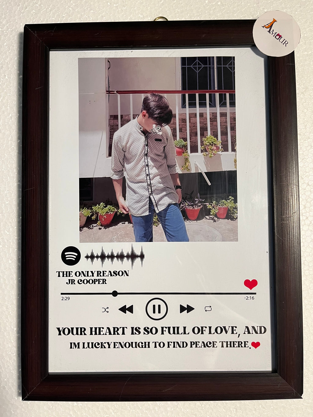 Frame Gift for Your Love – Aesthetic A4 Size Wall Hanging for Romantic Occasions