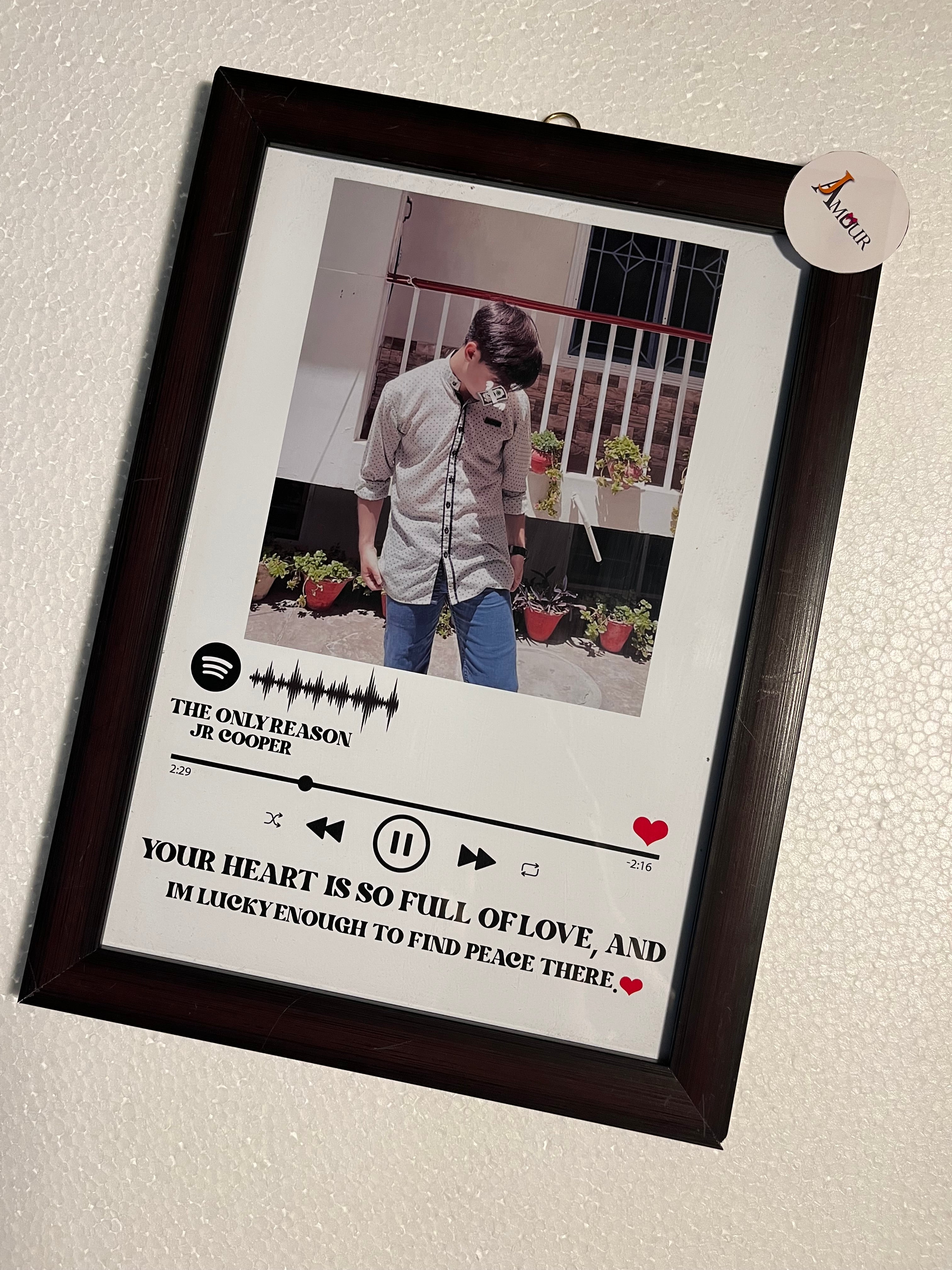 Frame Gift for Your Love – Aesthetic A4 Size Wall Hanging for Romantic Occasions