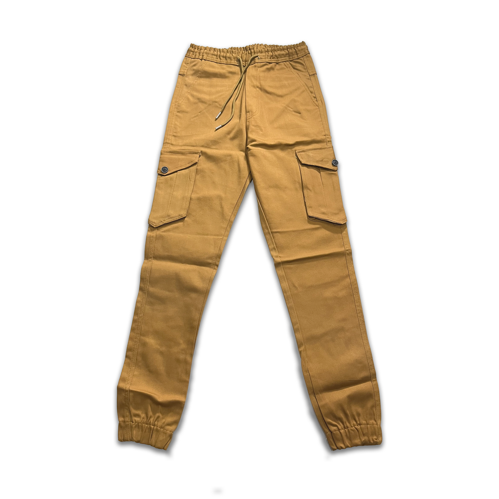 Men's Cargo Jogger Pants | Six-Pocket Utility Trousers with Elastic Waist & Cuffs