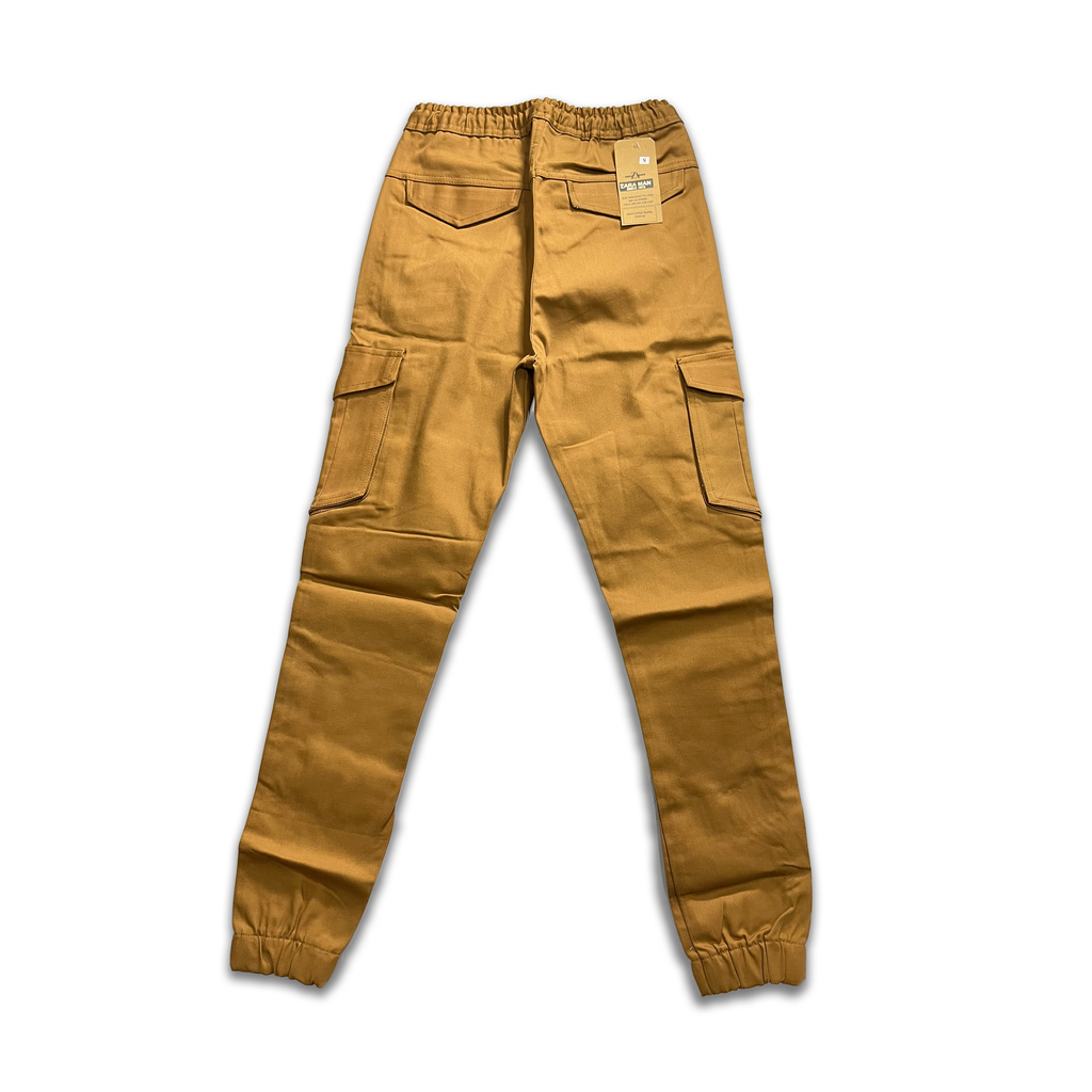 Men's Cargo Jogger Pants | Six-Pocket Utility Trousers with Elastic Waist & Cuffs