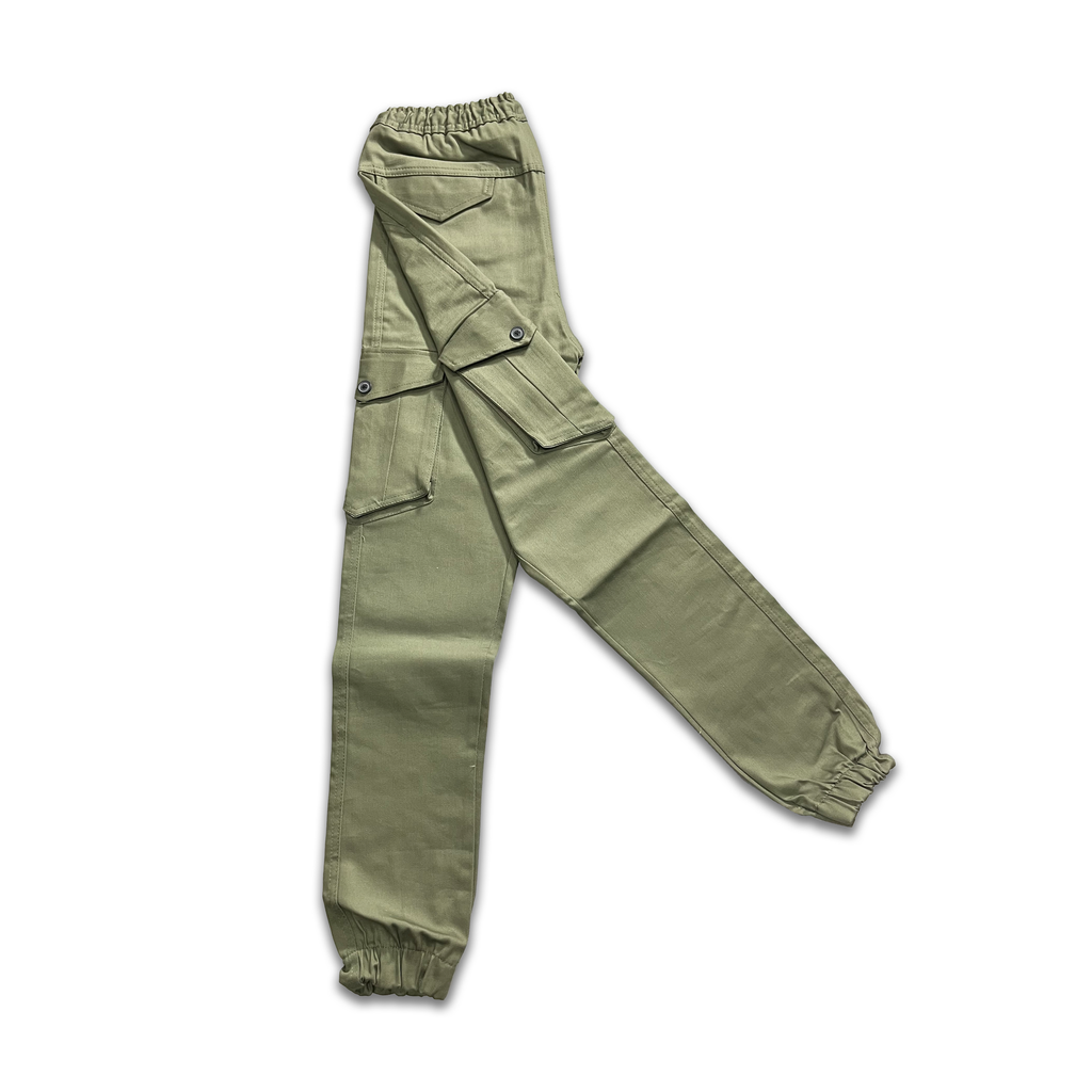 Men's Cargo Jogger Pants | Six-Pocket Utility Trousers with Elastic Waist & Cuffs