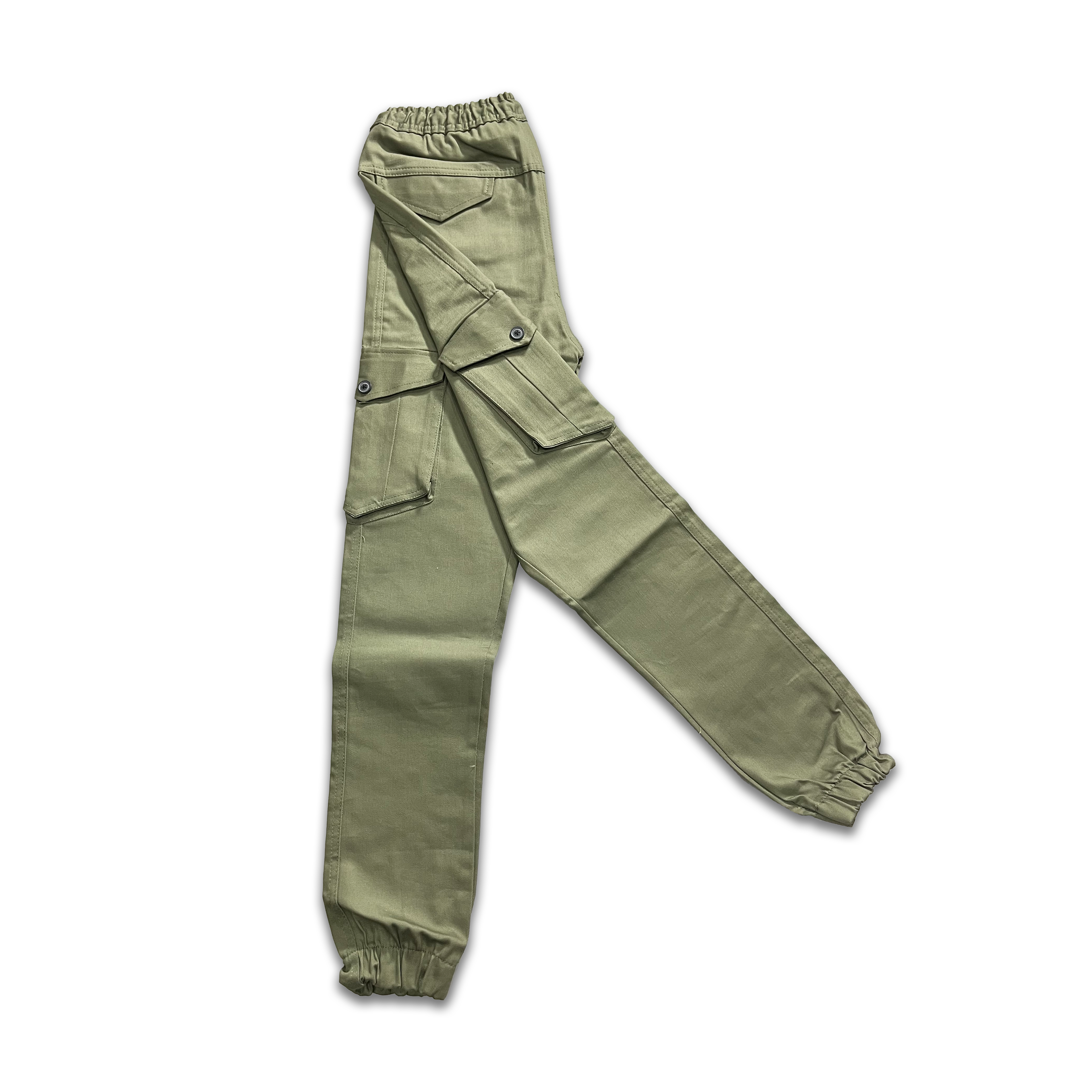 Men's Cargo Jogger Pants | Six-Pocket Utility Trousers with Elastic Waist & Cuffs