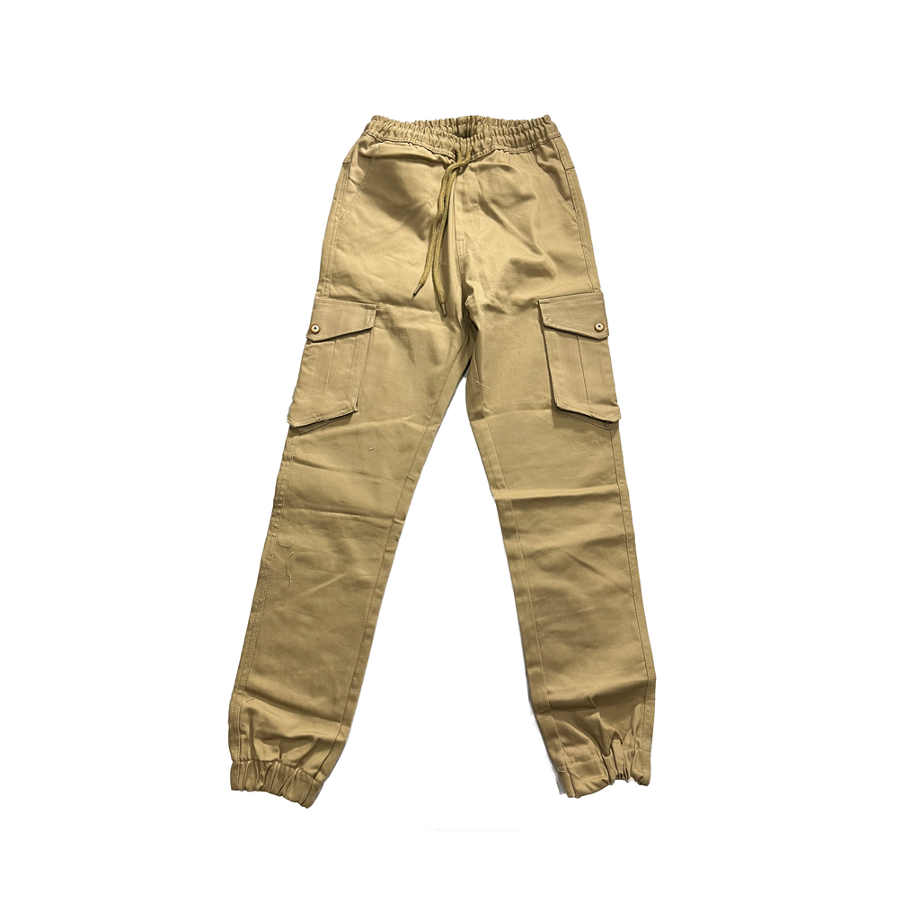 Men's Cargo Jogger Pants | Six-Pocket Utility Trousers with Elastic Waist & Cuffs